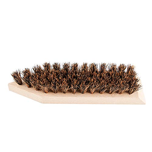 Hardwood Shoe & Boot Sole Brush with Stiff Coco Bristles (Brown) - color: Brown