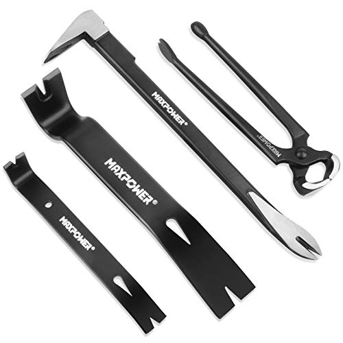 MAXPOWER 4-Pieces Pry Bar Set - style: 7" 8" 10" 12"