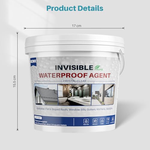 2kg Transparent Waterproof Coating, Water-Based, Stop Leaky - size: 2000g