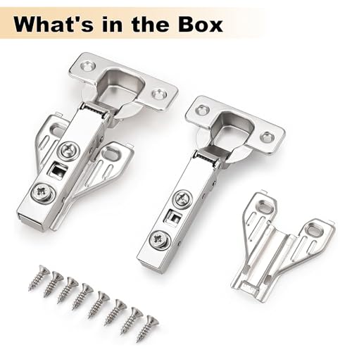 Probrico Full Overlay Soft Closing Clip On Face Frame Mounting Cabinet Hinges,1 Pair