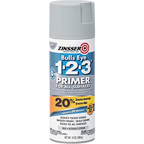 Zinsser Bulls Eye 123 Grey Primer for All Surfaces 13 oz.