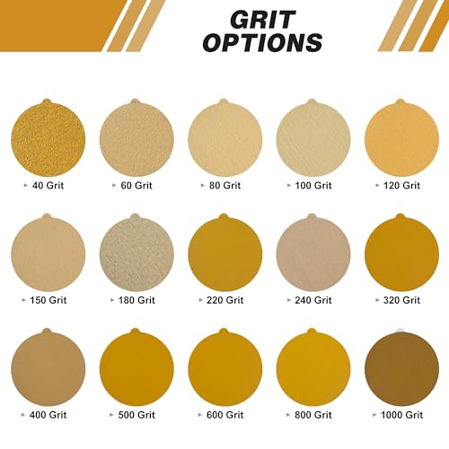 PSA Sanding Discs 50 PCS 6 Inch 500 Grit Self Adhesive Sticky-Back Sandpaper for DA Sander Finishing Abrasive Sand Paper Woodworking Wood Metal Sanding Disc - style: 50pcs 6inch 500 Grit