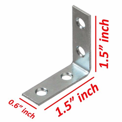 1.5" inch Corner Brace Angle Repair Bracket w/Screws (Pack of 50)