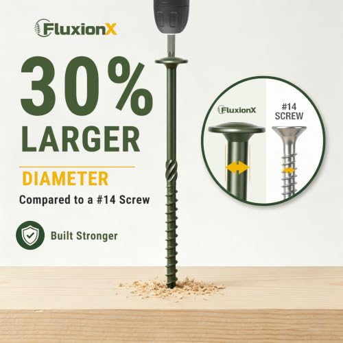 #17 x 15.7 Inch Structural Wood Screws, 5/16 Heavy Duty Timber Screws,25PCS - size: #17 x 15.7"
