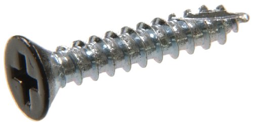 The Hillman Group 45401 9-Inch x 1-1/2-Inch Flat Phillips Wood Screw, Black, 15-Pack