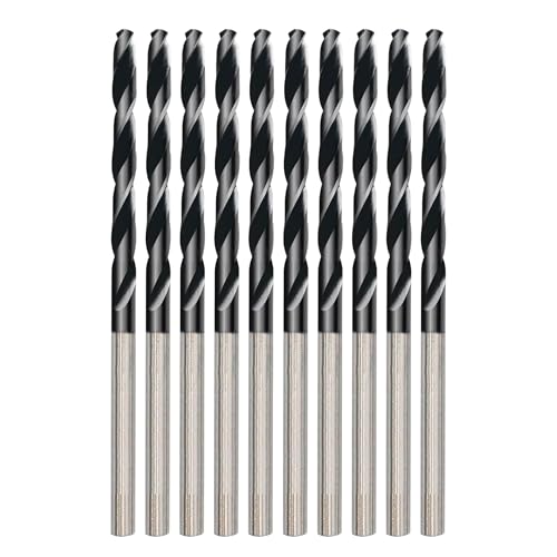 1/16 Inch Cobalt Drill Bit 10PCS | High Speed Steel | Drill Bit for Stainless Steel and Hardened Metal | HSS M35 Titanium Aluminum Nitride Coating - size: 1/16 Inch