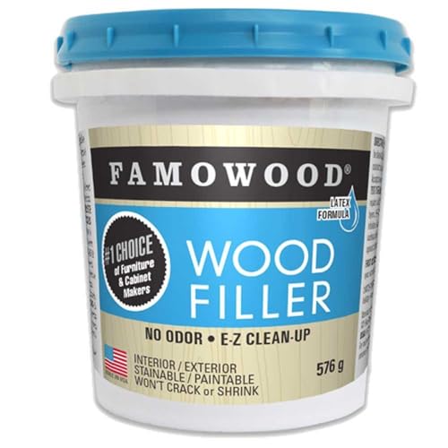 FamoWood 40022144 Latex Wood Filler - Pint, White
