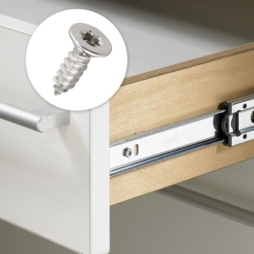 Glvaner 100-pack #4 x 1 Torx Flat Head Self Tapping Wood Screws, 304 Stainless Steel 18/8, Indoor/Outdoor Use, Includes Torx Bit - size: #4 x 1