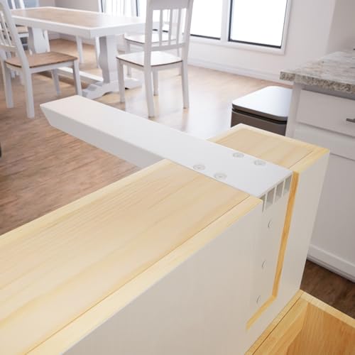 The Original Granite Bracket Countertop Support L-Bracket (Industrial - White, 10 Inches) - size: 10 Inches, style: Industrial - White
