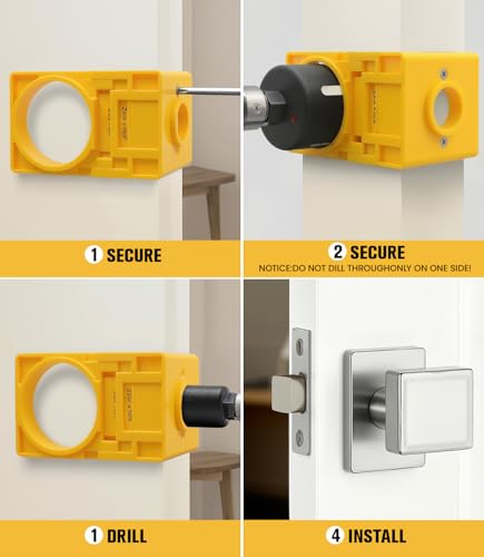 Door Hinge Jig with Door Lock Installation Kit, Includes Storage Case - style: Door Hinge Jig & Door Lock Installation Kit