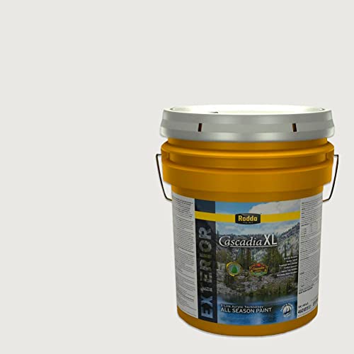 Rodda Paint CASCADIA XL Exterior Satin Paint & Primer in One, 5-Gallon, Angel Kiss - color: Angel Kiss, size: 640 Fl Oz (Pack of 1)