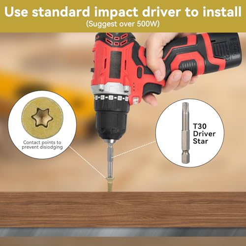 25Pcs #14 x 2-3/4" Trailer Deck Screws - T30 Torx Self-Tapping Wood to Metal Screws with Reamer Tip | Heavy-Duty Fasteners for Truck Beds, Trailers & Metal Framing - size: 14 x 2-3/4-25