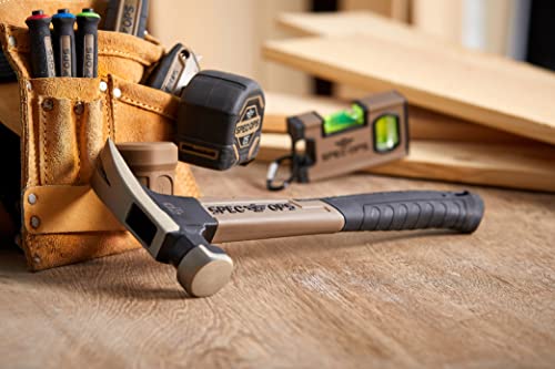 Spec Ops Tools Fiberglass Hammer for Framing, Carpentry & Demolition, Rip Claw, Shock-Absorbing Grip, 13 Inch Handle 20 Oz with Soft Mallet Cap - size: 20 Oz Rip Claw with Mallet Cap