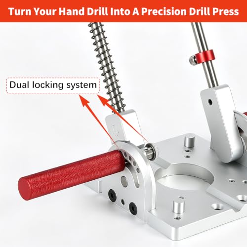 Portable Drill Guide, Multi-Angle Drill Press Attachment with 1/2" Chuck