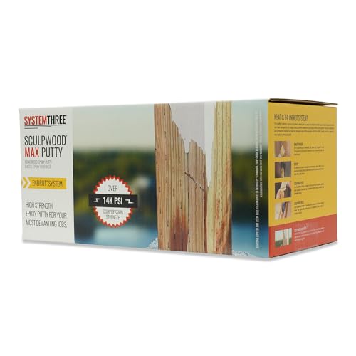 System Three SculpWood Max Putty Epoxy Wood Filler, 2 Gallon Kit - size: 2 Gallon