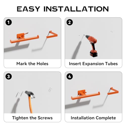 Backpack Leaf Blower Hanger with Tube Hook, Orange - color: Orange 1 Pack