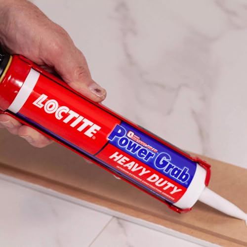Loctite Power Grab Express Heavy Duty Construction Adhesive, 9 fl oz Cartridge, 1 Pack - Versatile Constuction Glue for Wood, Wall, Tile, Foam Board & More - size: 1 Pack