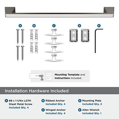 Amerock Blackrock 18" Brushed Nickel Towel Bar