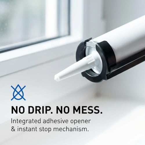 5026 Series Cordless Caulking Gun – 20V Lithium Battery Powered Electric 10oz Cartridge Dispenser, Lightweight 5.2 lbs, 850 lb Thrust, No-Drip Sealant & Adhesive Applicator - size: 10oz / 300ml, style: Cordless 20V (5000 Series)