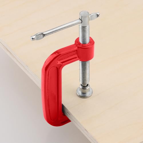 15 PCS 2 In Red C Clamps Set, Malleable Iron G Clamp with Sliding T Handle