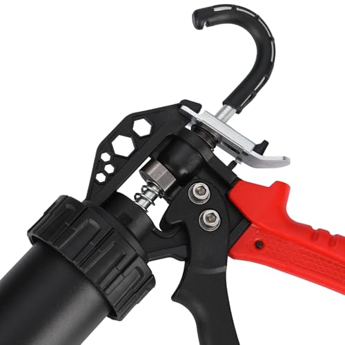 Heavy Duty Sausage Tube Caulk Gun - Red Handle - size: Red Handle