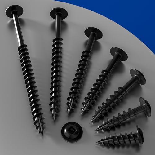 Wensilon Pocket Hole Screws, #8 x 2, Square Drive, Black, 5lbs 600pcs - color: Black, size: 8*2"