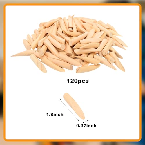 120 PCS Solid Wood Pocket Hole Plugs 3/8-Inch Diameter