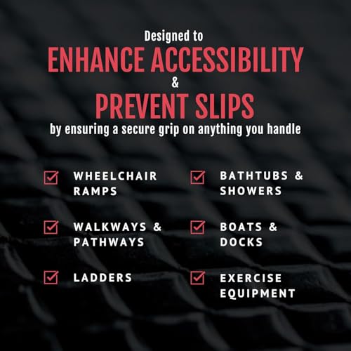 CATTONGUE GRIPS 4" x30' Grip Tape Roll, Non-Abrasive, Waterproof, Black - color: Black, size: 4" x 30"