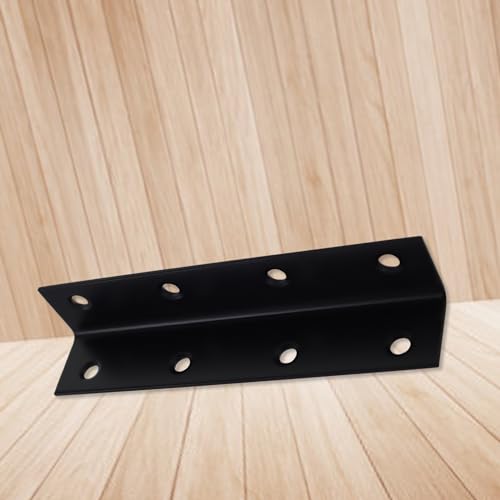 Long L Bracket,ULIFESTAR Black Corner Brace Brackets,Stainless Steel Corner Brackets,Heavy Duty Shelf Bracket,Metal Right Angle Bracket for Wood,170*25mm/6.69*0.98''4 PCS - size: 170*25mm/6.69*0.98''