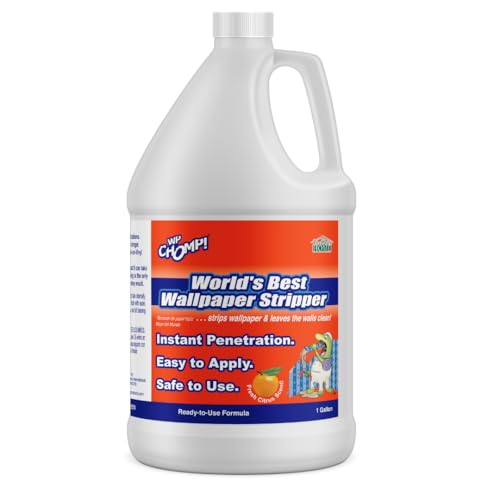 WP CHOMP! World’s Best Wallpaper Stripper: and Sticky Paste Remover, Citrus Scent 128 fluid ounces