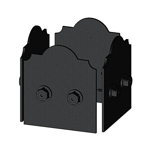 OZCO Laredo Sunset Faux Post Base, 8in x 8in, 1 Kit with Hardware, Black