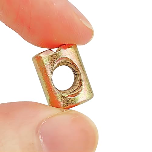 Qrity 20 PCS M6 Barrel Nuts M6x13mm Furniture Barrel Nuts, Cross Dowels Slotted Nuts for Furniture Beds Crib and Chairs - size: M6x13mm
