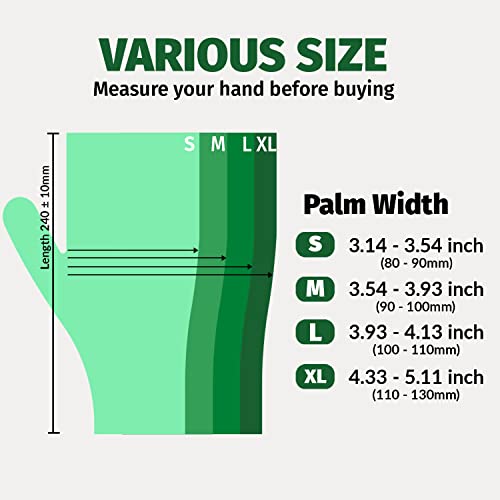 GORILLA SUPPLY Disposable Heavy Duty Vinyl Gloves Latex & Powder Free, BPA Free Food Safe, 100, 300, 1000, S, M, L, XL - size: Large