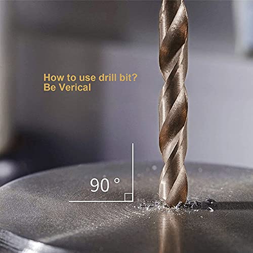 HIDOTOL Cobalt Drill Bit Set 29 PCS - M35 High Speed Steel Twist Jobber Drill Bits for Hardened Metal, Stainless Steel, Cast Iron, Plastic and Wood with Indexed Round Case,1/16"-1/2" by 1/64" THS. - size: Cobalt 29 PCS