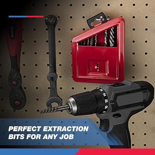 NEIKO 01925A Screw-Extractor And Left-Hand Drill-Bit Set, HSS M2 Steel Drill Bits, Alloy Spiral Flutes, Reverse Drill-Bit And Bolt Extractor, Easily Remove Stripped Screws And Broken Bolts, 10 Pieces - size: 10 Piece, style: Extractor Kit