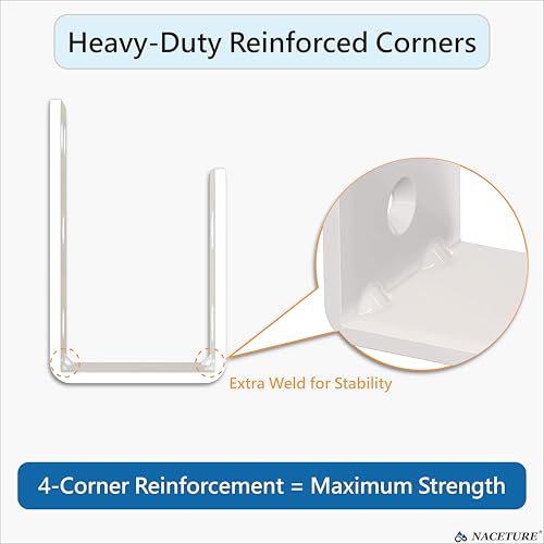 NACETURE Heavy Duty Door Barricade Brackets, White, 2 Pack - style: White 2 Pack