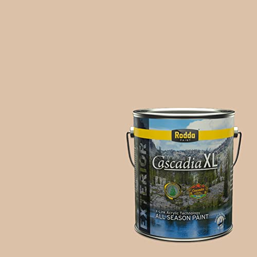 Rodda Paint CASCADIA XL Exterior Satin Paint & Primer in One, 1-Gallon, Candle Light - color: Candle Light, size: 128 Fl Oz (Pack of 1)