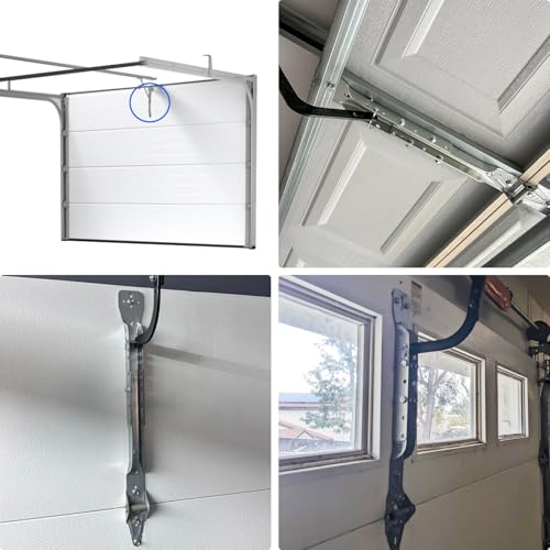 Magisale Garage Door Parts Bracket Adjustable Reinforcement Bracket, Carbon Steel Zinc Plated