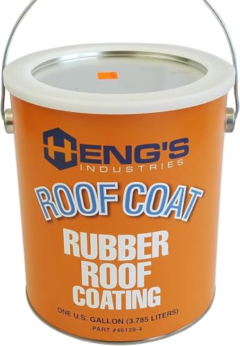 HENG'S Industries Rubber Roof Coating - 1 Gallon | EPDM | Durable Coat | RV, Motorhome, Camper Roof Repair | Waterproof & UV Resistant | 42128-4 - size: 1 Gallon