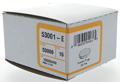 The Hillman Group 53006 Wooden Flat Plug, 3/4-Inch, 15-Pack,Gray