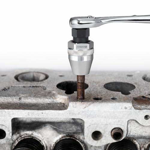 Powerbuil Stud Extractor, Remove Damaged Bolts, Grips and Removes Studes 1/4" to 1/2" or 6mm to 12mm, Compact for Tight Spaces, 3/8" Drive - 647794M - size: 1 Count (Pack of 1)