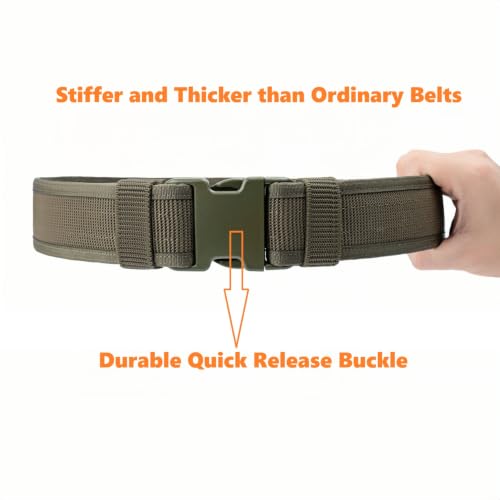 Security EMS EMT Firefighters Work Belt 2" Wide Camping Hiking Utility Tool Belt Airsoft Paintball Gear Holster Belt - color: Green(2 Inch Width), size: XXX-Large