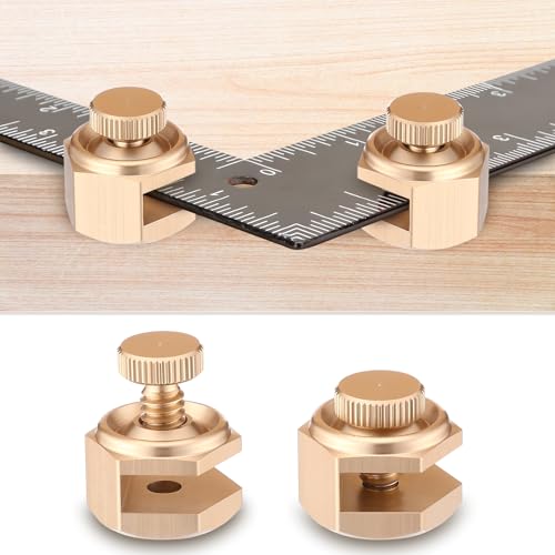 4 Pack Stair Gauge Set, Layout Tool for Framing Square, Gold - color: Gold