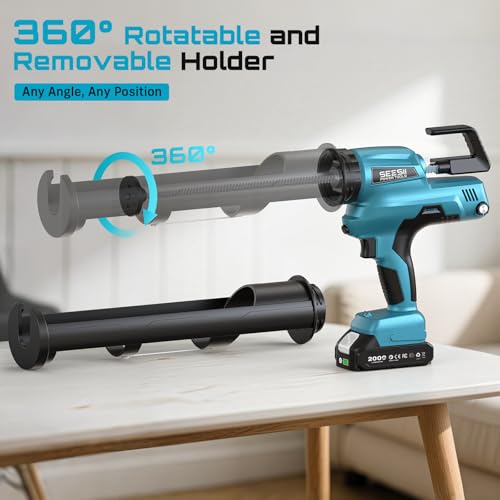 SEESII 29oz Electric Caulking Gun, Cordless Caulk Gun, Variable Speed