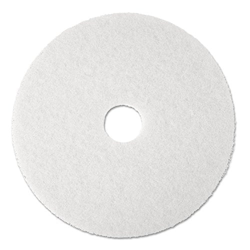 3M White Super Polish Pad 4100, 11 in, 5/Case - size: 11 inches