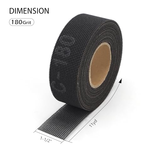 SCOTTCHEN Sanding Rolls/Plumbing Sanding Cloth 1-1/2" x 11yd (33 ft) / Plumber's Double Side Open Mesh/Silicon Carbide Grit #180-1Roll - size: Roll: 1-1/2"x 33 ft, style: #180