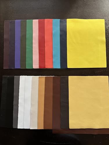 Natural Grain Cow Leather: 8.5'' x 11'' Pre Cut Leather Pieces (Kelly Green, 1 Piece) - color: Kelly Green, size: 1 Piece
