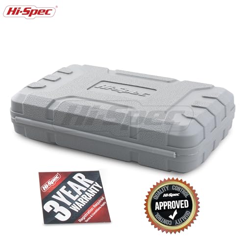 Hi-Spec Wood Hole Saw, Brad Point and Spade Drill Bit Set with Case - size: 21 Piece