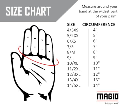 MAGID 1946 Heritage Split Cowhide Para-Aramid Stitched High Heat Leather Gloves, 8/Medium, 1 Pair, T1756 - size: 8/Medium, style: 1 Pair