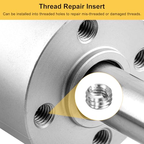 HARFINGTON 10pcs Thread Repair Inserts M6 x 1 Male to M4 x 0.7 Female Thread 4mm Long Stainless Steel Reducing Nuts Metric Self Tapping Sleeves Threaded Reducer Industrial Fasteners - size: M6 x 1 Male to M4 x 0.7 Female x 4mm